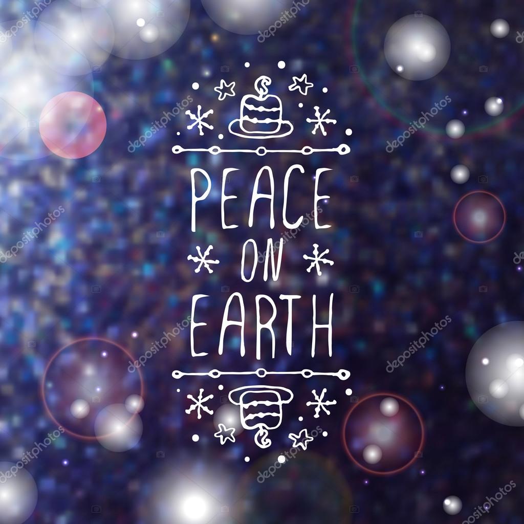 Peace on earth - typographic element Stock Vector by ©Lillllia 93076982