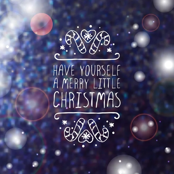 Χριστούγεννα ευχετήρια κάρτα με κείμενο σε θολή φόντο Royalty Free Εικονογραφήσεις Αρχείου