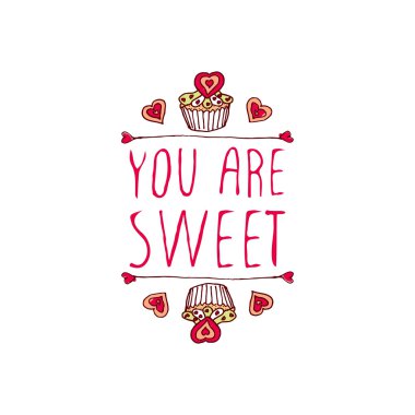 Saint Sevgililer günü için vektör handdrawn rozet