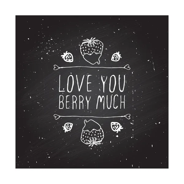 Vector handdrawn badge for Saint Valentines day Stock Vector