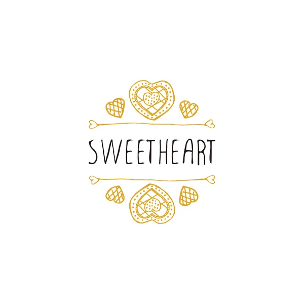 Badge pour la Saint Valentin — Image vectorielle