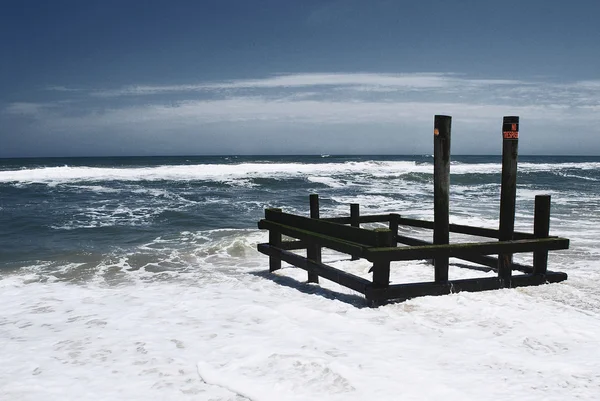 Esgrima de dunas ao longo das margens externas da Carolina do Norte em cape hatteras costa nacional Fotografia De Stock