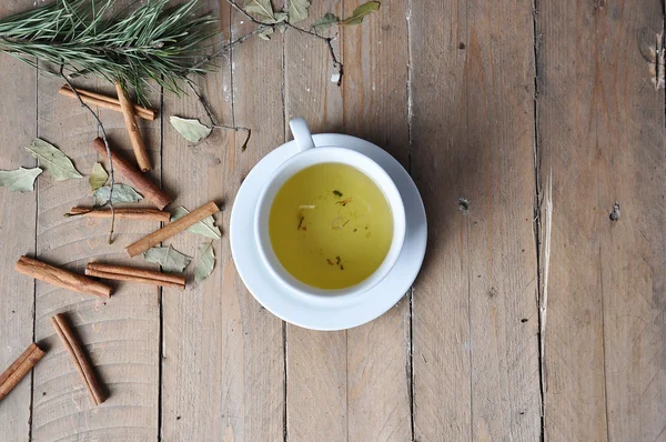 White cup of english breakfast tea — Stock Photo, Image