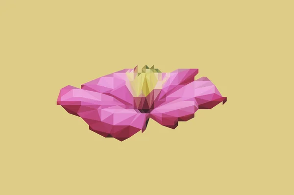 Abstrakte Papierblumen. Low Poly Lotusblume Hintergrund lizenzfreie Stockfotos