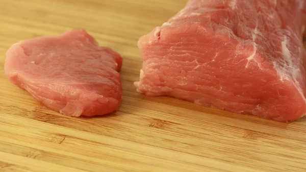 Filete de cerdo (pedazo, rebanada ) — Foto de Stock