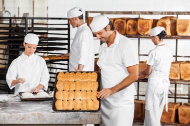 Analiz adam ekmek fırında çalışma arkadaşları ise