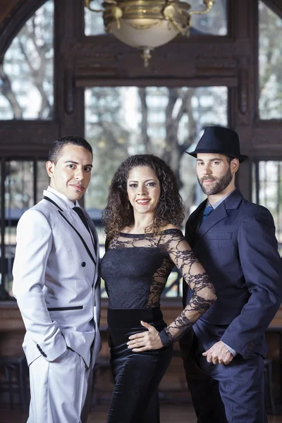 Confident Dancers Standing Together In Restaurant — Stock Photo, Image