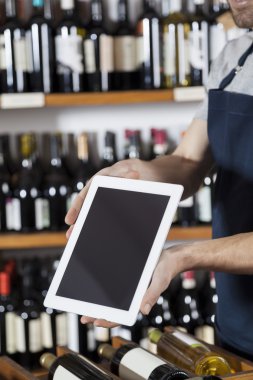 Boş dijital Tablet Winery içinde gösterilen satıcı