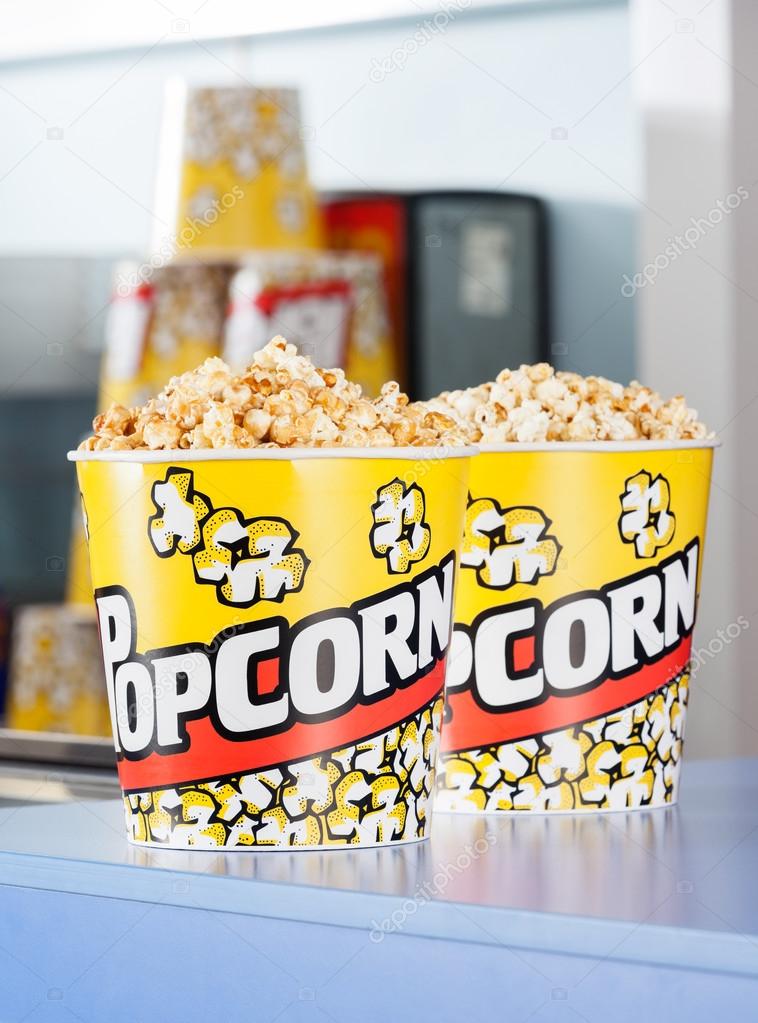 Popcorn On Concession Counter