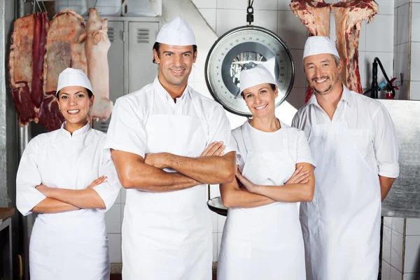 Team Of Confident Butchers — Stock Photo, Image