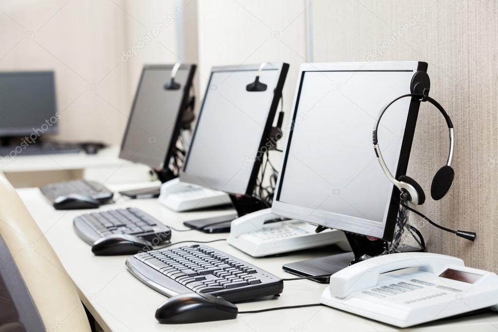 Computers With Headphones On Desk