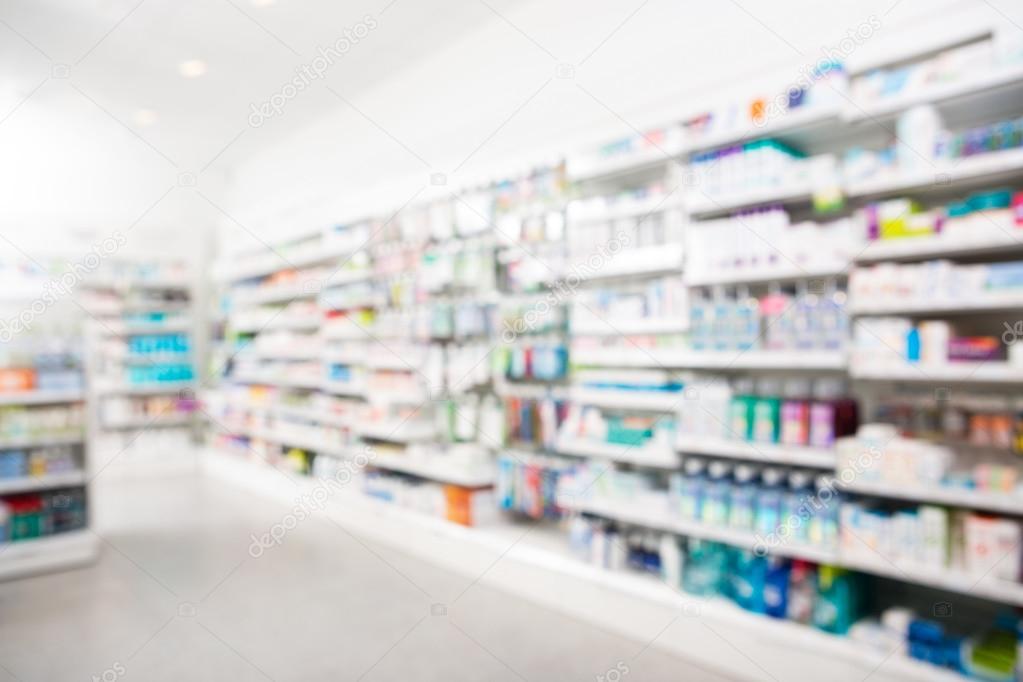 Products Arranged At Pharmacy