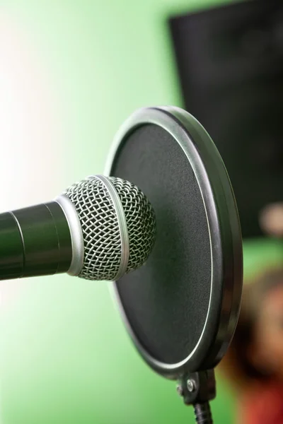Крупним планом мікрофон — стокове фото