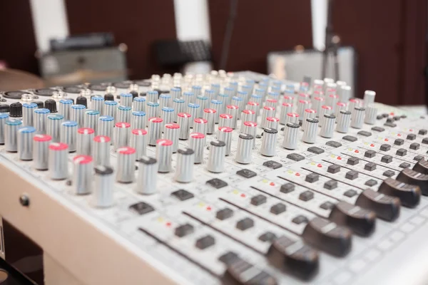 Close-up van muziek Mixer — Stockfoto