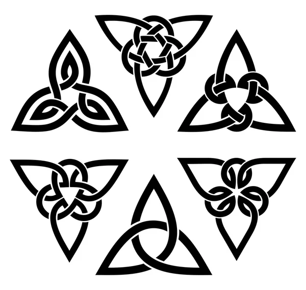Celtic trinity knot set — Stock Vector