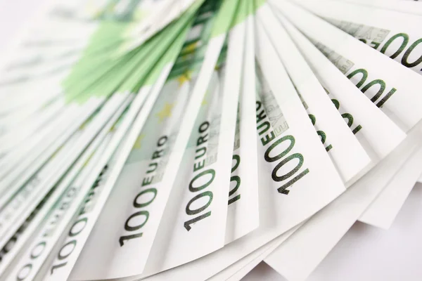 Stack of 100 euro bills — Stock Photo, Image