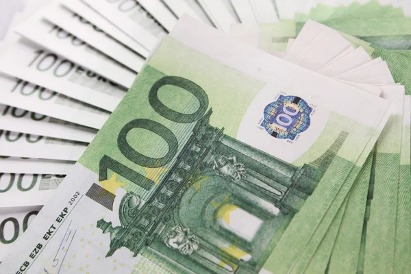 Stack of 100 euro bills — Stock Photo, Image