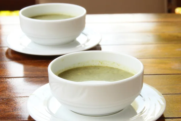 Två skål med soppa — Stockfoto