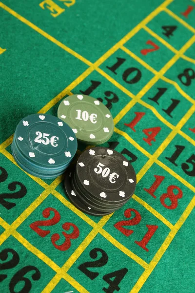 Casino roulette chips — Stockfoto