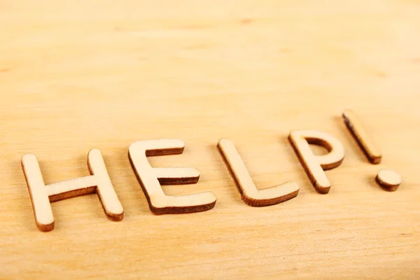 Wooden text Help — Stock Photo, Image