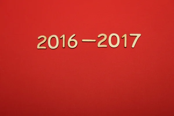 2016-2017 ahşap numarası. Yeni yıl — Stok fotoğraf