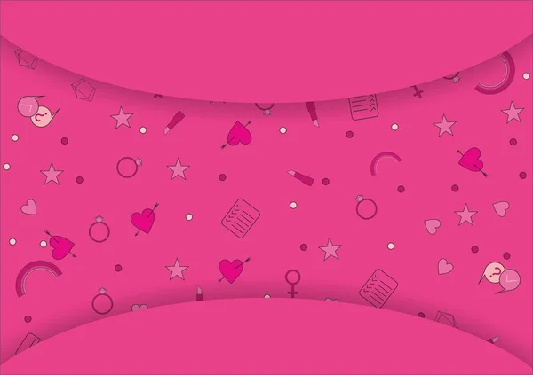 아이콘이 있는 핑크 색 배경 — 스톡 사진