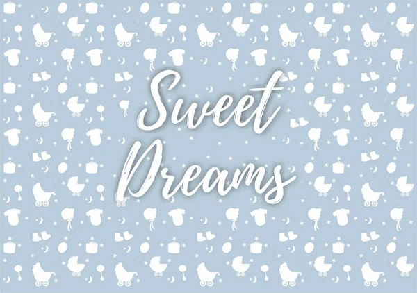 Baby background with sweet dreams text — Stock Photo, Image
