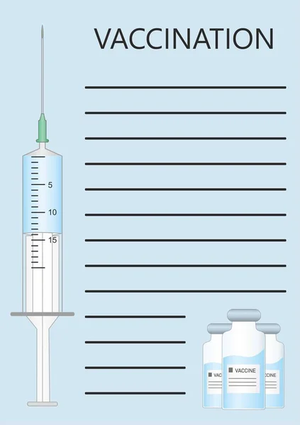 Εικονογράφηση Εμβολίου Του Κερατοειδούς Σύριγγα Και Βάζο Εμβολίων Εμβολιασμός Του — Φωτογραφία Αρχείου