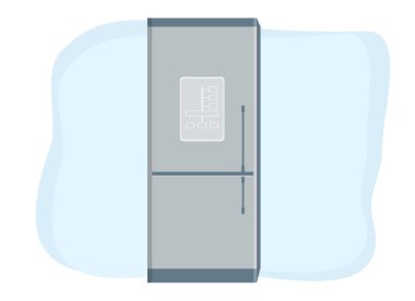 Modern akıllı buzdolabının vektör çizimi