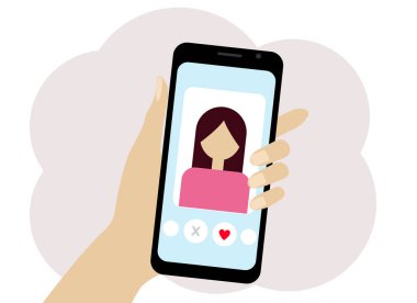 Telefon vektör çizimi ile el. Telefonun online randevu programı var..