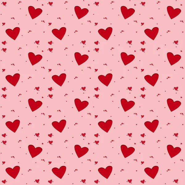 Sevgililer Günü Için Örnek Kırmızı Kalpleri Tasvir Eden Vektör Illüstrasyonu — Stok Vektör