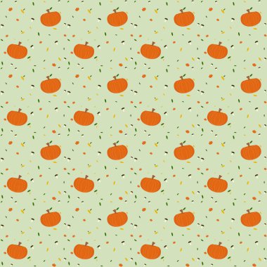 Portakal kabağı ve sonbahar yaprakları şeklinde desenler..