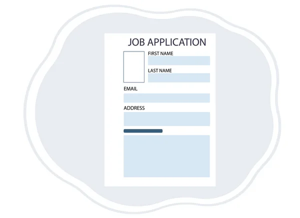ジョブアプリケーションの概念 履歴書形の紙のベクトル図 — ストックベクタ