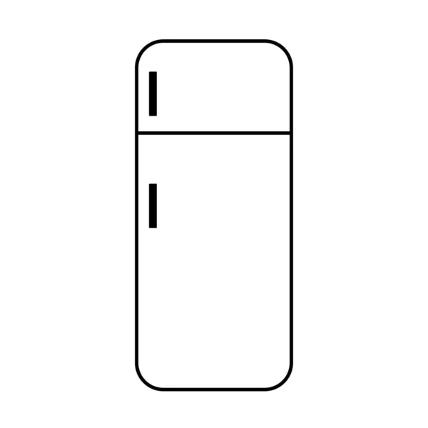 Ilustrace čáry ledničky. Izolováno na bílém pozadí. — Stockový vektor