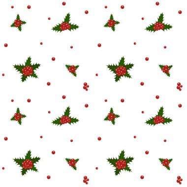 Noel çiçeğinin resmedildiği desen. Noel sembolü