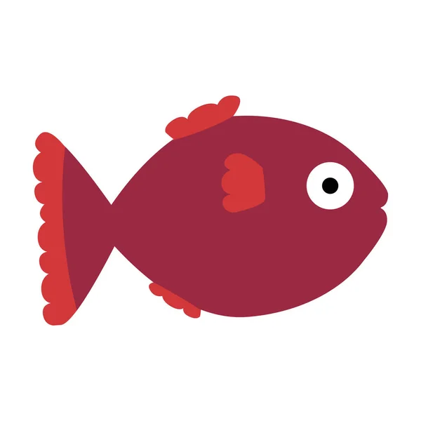 Büyük kırmızı balık illüstrasyonu. Beyaz arkaplanda izole. — Stok Vektör