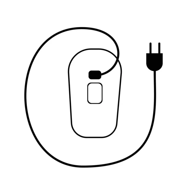 Vektorgrafik Einer Ladestation Für Elektroautos Liniensymbol — Stockvektor