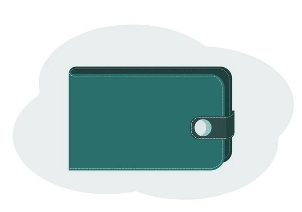 Vector Illustration Modern Wallet Closed Button — Stock Vector