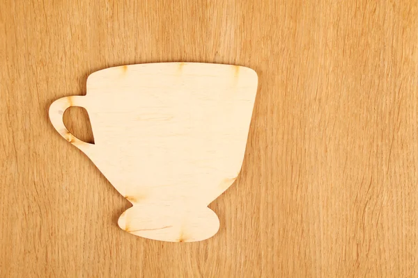 Силуэт деревянной чашки — стоковое фото