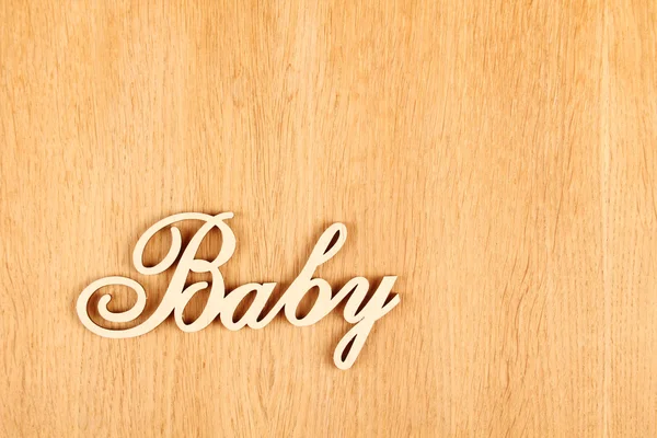 Baby trä ord — Stockfoto