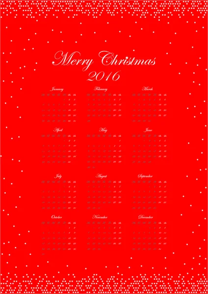 Calendar for 2016 — Stock Photo, Image