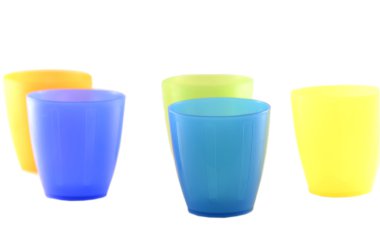 renkli plastik bardak