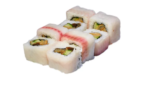 Rolos de sushi muito deliciosos — Fotografia de Stock