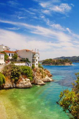 Skiathos eski şehir, Yunanistan