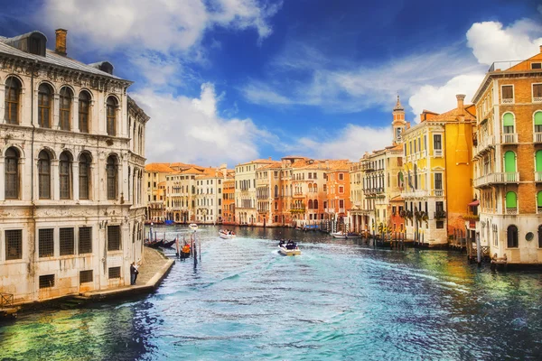 Grand Canal, Wenecji, widziany z mostu Rialto — Zdjęcie stockowe