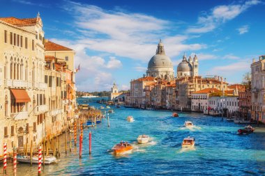 Büyük Kanal ve Bazilika Santa Maria della Salute, Venedik, İtalya
