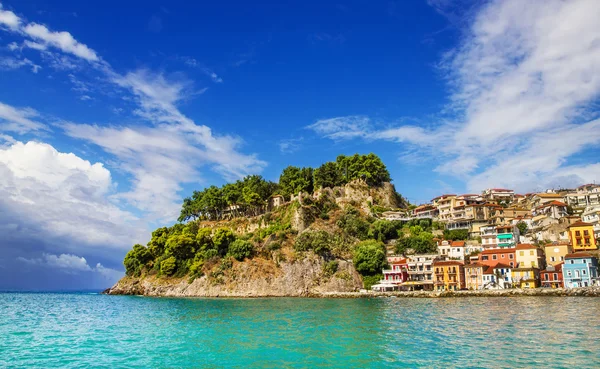 Sabah görünümü Parga, Yunanistan — Stok fotoğraf