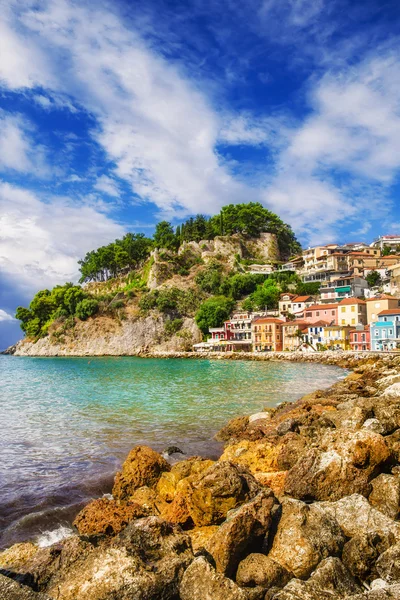 Morgen Blick auf Parga, Griechenland — Stockfoto