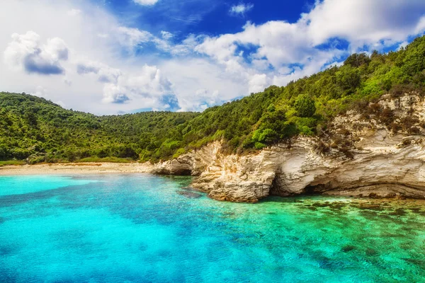 Voutoumi beach, Antipaxos Island, Yunanistan