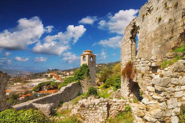 The clock tower of Old Town Bar, Montenegro